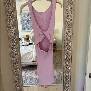 Princess Polly Lavender Ribbed Knit Dress